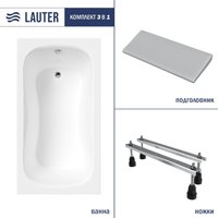 Ванна Lauter Sophia 130 21205130 (с ножками, серым подголовником)