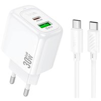 Сетевое зарядное Hoco CS54A USB Type-C (белый)