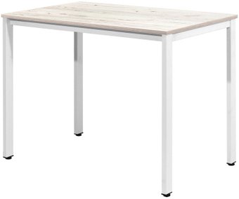 Кухонный стол Millwood Сеул Л 100x60x75 (дуб белый Craft/металл белый)