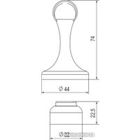 Упор дверной Punto магнитный DSM-45 SN-3 (матовый никель)