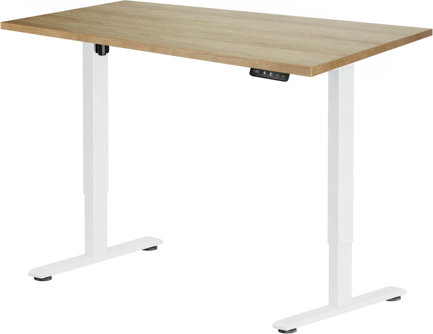 Стол с регулировкой высоты ErgoSmart Electric Desk Prime 1360х800х36 мм (дуб натуральный/белый)