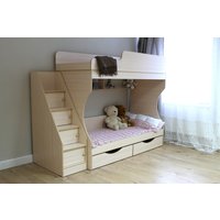 Двухъярусная кровать Красная звезда Р443 Капризун 6 180x80 (дуб млечный)