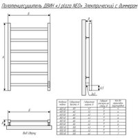 Полотенцесушитель Двин J2 Plaza neo BL 60x50