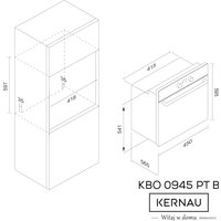 Электрический духовой шкаф Kernau KBO 0945 PT B в Гомеле