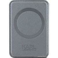 Кредитница CG Mobile Karl Lagerfeld Saffiano Monogram Plate Logo KLWMSPSAKLHPG (серебристый)