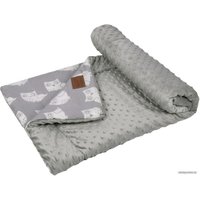 Плед Amarobaby Растем вместе Совята 95x85 (серый)