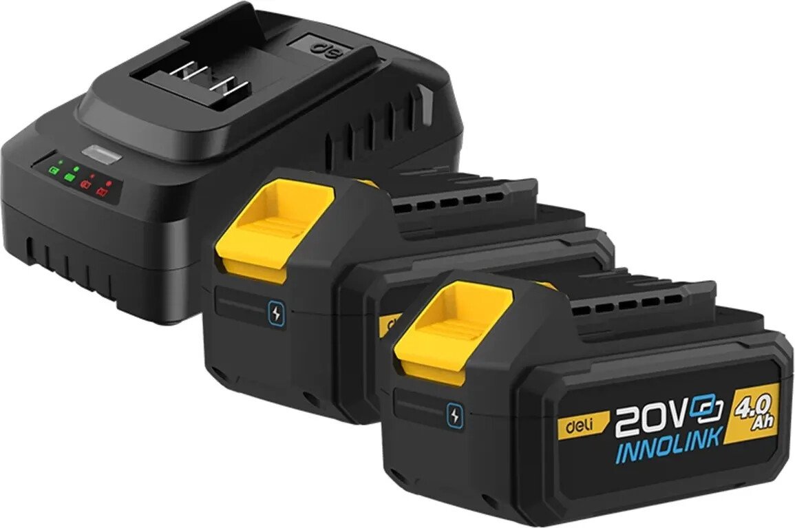 

Аккумулятор с зарядным устройством Deli EDL-CM20A4E (20В/2x4 Ah + 20В)