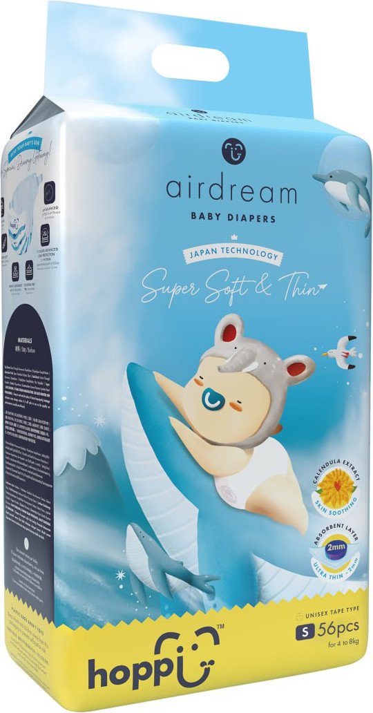 Подгузники Hoppi AirDream S 4-8кг HB-028-S (56шт)