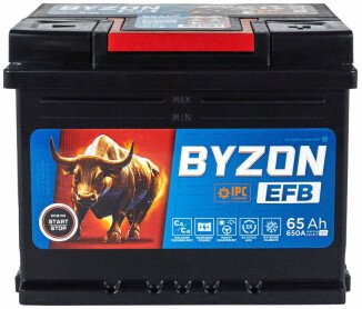 Автомобильный аккумулятор BYZON EFB Asia R+ (65 А·ч)