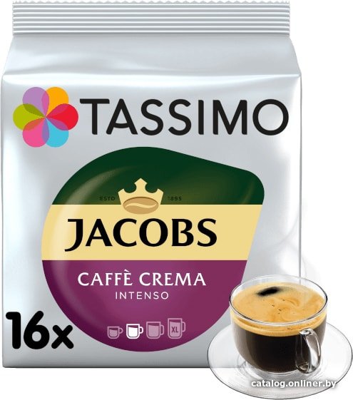 Кофе в капсулах Tassimo Jacobs Caffe Crema Intenso 16 шт