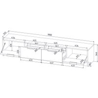 Тумба Интерлиния ТВ Концепт КТ-ТВ4-35 (дуб белый/дуб золотой)