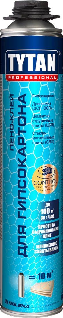 

Монтажная пена Tytan Professional Professional Для гипсокартона GUN (840 мл)