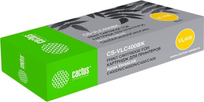 

Картридж CACTUS CS-VLC400BK (аналог Xerox 106R03532)