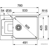 Кухонная мойка Franke UBG 611-78L (графит)