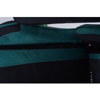 Игровое (геймерское) кресло Calviano 1584 (велюр, черный/зеленый)