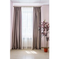 Комплект штор Decoretto Блэкаут двухсторонний БДКО-K23 1.25x2.6 м (коричневый/орех, 2 шт)