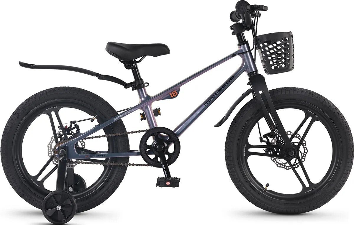 Детский велосипед Maxiscoo Shark Pro 18 2026 MSC-SH1853P (хамелеон, разобранный)