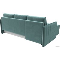 Угловой диван Лига диванов Слим левый (велюр бирюзовый)