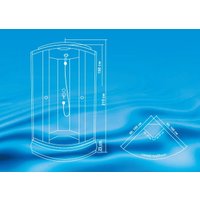 Душевая кабина Водный мир ВМ243 90x90 (черный мрамор) в Борисове