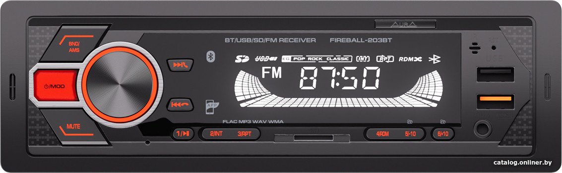 USB-магнитола Aura Fireball-203BT