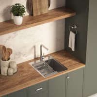 Кухонная мойка Basic CL DS Decor 45x50 (сатин, коландер, дозатор)