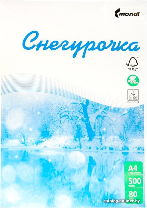 Офисная бумага Снегурочка А4 80 г/м2 500 л SYKT255