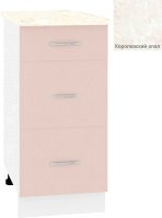 

Шкаф напольный Кортекс-мебель Корнелия Лира НШ40р3ш (капучино/королевский опал)