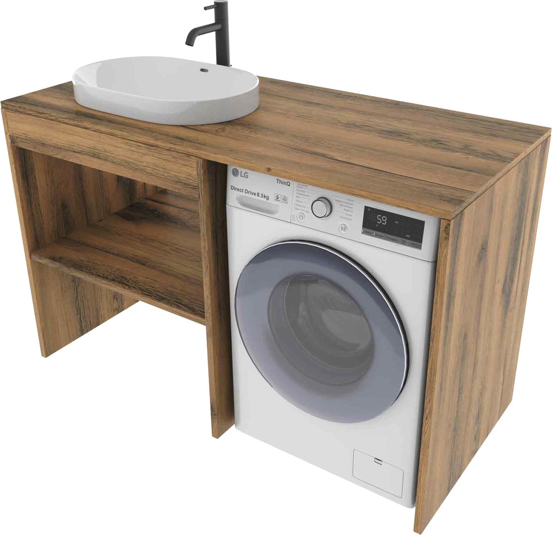 

ЗОВ Тумба под умывальник Стамбул 130 S130LAW0LAWWMC2BC (аттик)