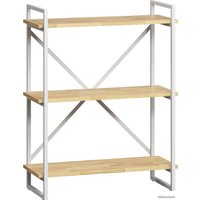 Стеллаж LoftyHome Бервин Рант 80 (натуральный/белый)
