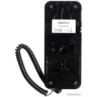 Абонентское аудиоустройство Cyfral Unifon Smart U (черный, с красной трубкой)