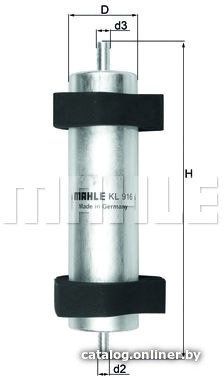 Топливный фильтр Mahle Knecht KL916