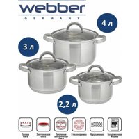 Набор кастрюль Webber BE-627/6