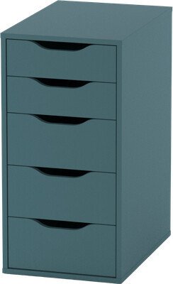 Комод Mio Tesoro Ингар 5 (серый/бирюзовый)