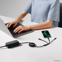 Кабель Baseus Bright Mirror One-For-Three Retractable Data Cable USB-C - M+L+C 100W CAMJ010201