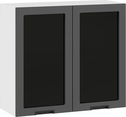 

Шкаф навесной Трия Гренада 1В8С (белый/холст вулкан)