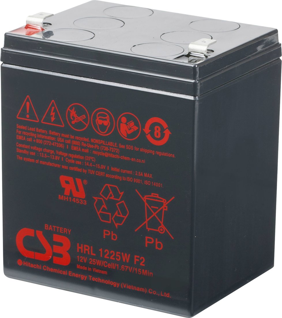 

Аккумулятор для ИБП CSB Battery HRL1225W (12В/5 А·ч)