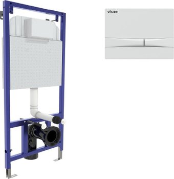 Инсталляция для унитаза Visam Slim 525 с кнопкой F1 EX-040250 (белый)