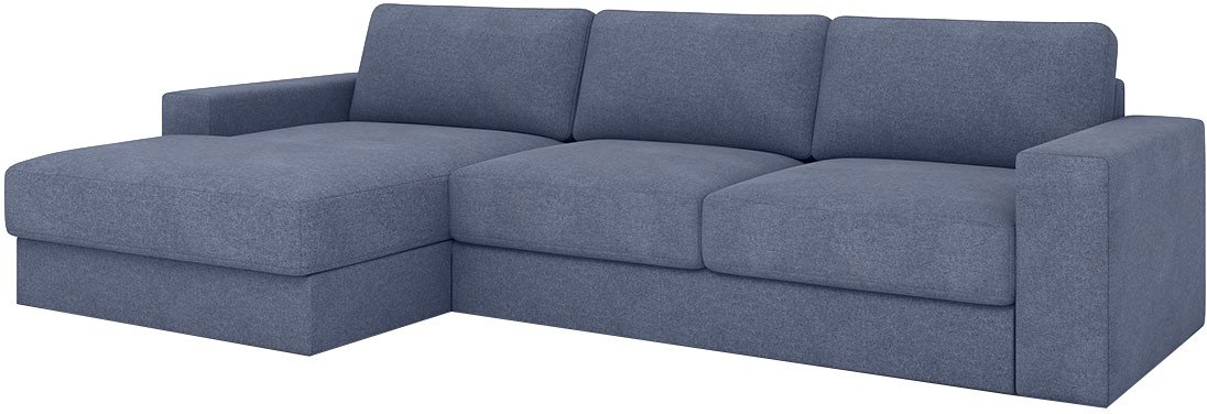 

Угловой диван Rivalli Дискавери + оттоманка левая (Bravo Blue)