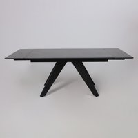 Кухонный стол Lepremo AV 2122 МДФ+керамика раздвижной 1400-2000x850 (черный матовый Shakespeare/черный)
