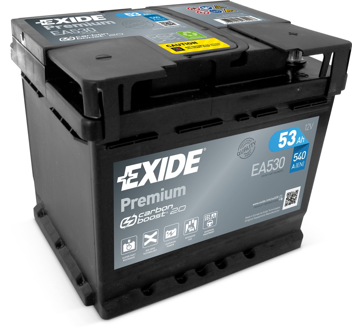 

Автомобильный аккумулятор Exide Premium EA530 (53 А·ч)