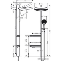 Душевая система  Hansgrohe Rainfinity Showerpipe 360 1jet 26842700 (белый матовый)