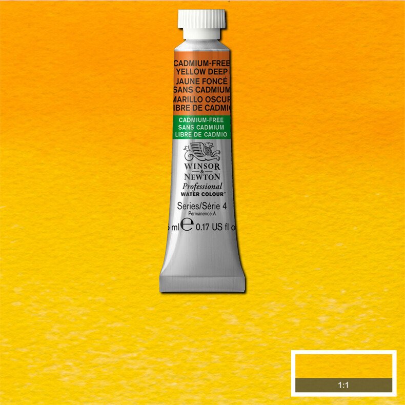 

Акварельные краски Winsor & Newton Professional №891 102891 (5 мл, бескадмиевый желтый насыщенный)