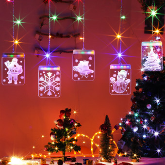 Рождественская декорация Colorful (белый с разноцветным)