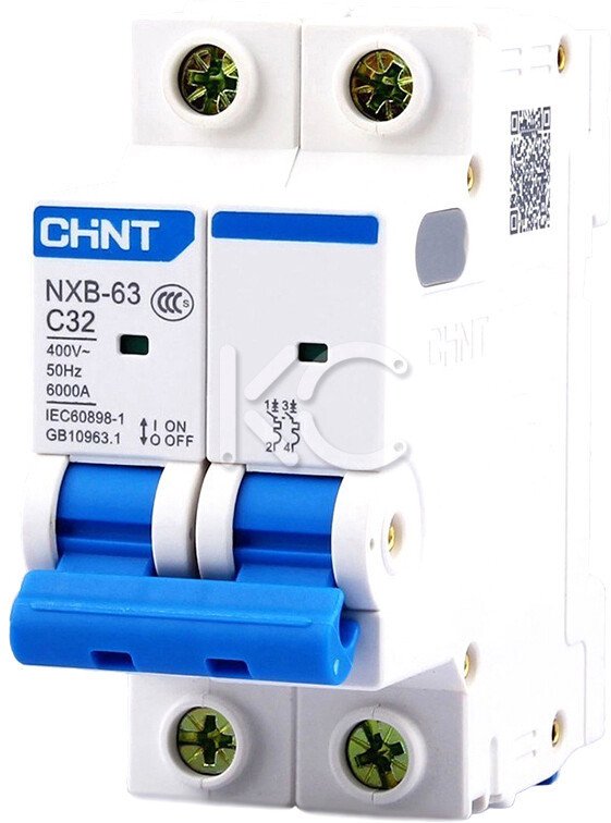 

Выключатель автоматический Chint NXB-63 2P 4A 6кА C