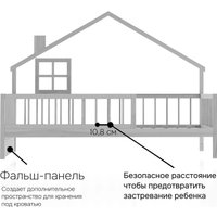 Кровать-домик Диприз Loki 90х200 Д.80065.1 (серый)