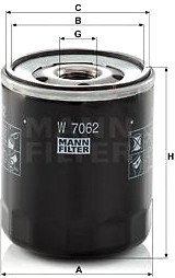 

Масляный фильтр MANN-filter W7062