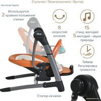 Высокий стульчик Pituso Triola (черная рама/оранжевый)