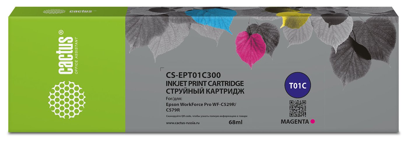 

Картридж CACTUS CS-EPT01C300 (аналог Epson T01C3)