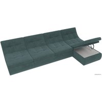 Угловой диван Лига диванов Холидей 101826 (бирюзовый)