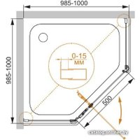 Душевой уголок Cezares Eco-O-P-1-100-C-Cr